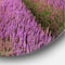 Designart - Stunning Lavender Field Summer Sunset With Tree - Farmhouse Metal Circle Wall Art
